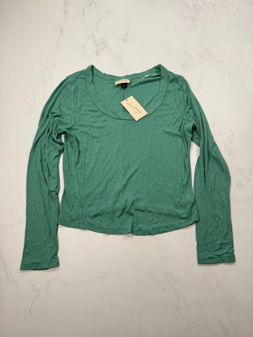 Universal Thread Scoop Neck Blouse Green Modern Minimalist - Womens XXL NWT
